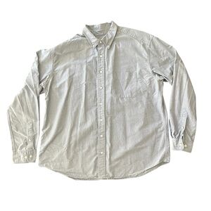 Eddie Bauer Men's XL Tall Gray Button Down Shirt 100% Cotton Long Sleeve XLT